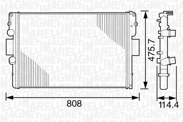 MAGNETI MARELLI Jäähdytin,moottorin jäähdytys 350213120900